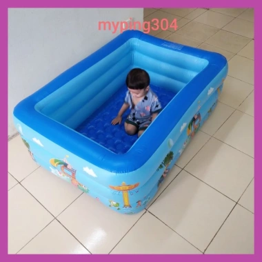 Bể bơi phao 3 tầng 1.5m cho bé - Giá 299.000đ, an toàn, dễ lắp, giảm giá