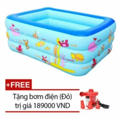 Bể bơi phao 3 tầng 1m5 cho bé tập bơi - Giá ưu đãi 305.000 VND