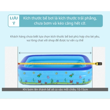 Bể bơi phao KAW 3 tầng trẻ em, đáy 2 lớp chống trượt, gấp gọn, an toàn, kèm bơm và bóng – Giá ưu đãi 560.000 VND
