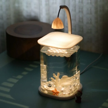 Bể Cá Betta Đèn LED Thủy Tinh - Trang Trí Phòng Ngủ và Phòng Khách, Giá 190k 2