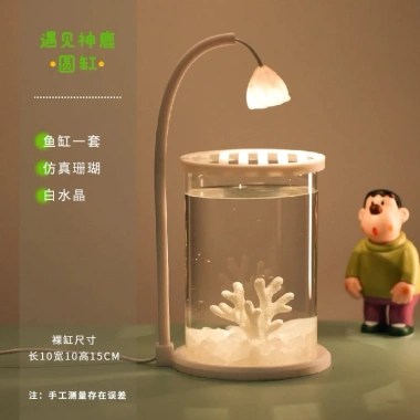 Bể Cá Betta Đèn LED Thủy Tinh - Trang Trí Phòng Ngủ và Phòng Khách, Giá 190k 10