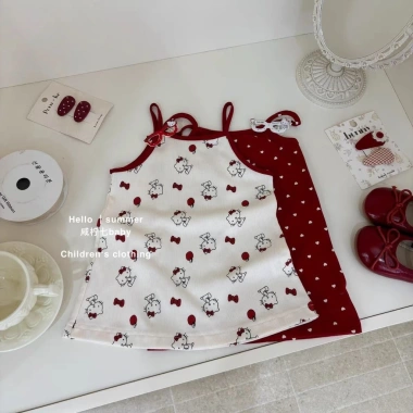 Bé Hàn Quốc Cotton KT Cat Dây Đầm Mùa Hè 0-3Y Thoáng Khí, Phong Cách Nhiệt Đới Dễ Thương - Giá 128.267 VND 3 Bé Hàn Quốc Cotton KT Cat Dây Đầm Mùa Hè 0-3Y Thoáng Khí, Phong Cách Nhiệt Đới Dễ Thương - Giá 128.267 VND 3