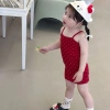 Bé Hàn Quốc Cotton KT Cat Dây Đầm Mùa Hè 0-3Y Thoáng Khí, Phong Cách Nhiệt Đới Dễ Thương - Giá 128.267 VND 8