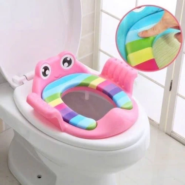 Bệ Lót Thu Nhỏ Bồn Cầu Tay Vịn Cho Bé Hình ếch ngộ nghĩnh yêu, 79,000 VND 10