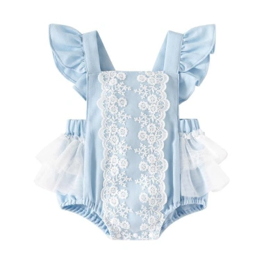 Bé Nguyên Chất Cotton Siêu Mềm, Jumpsuit Ren Phong Cách Tây, Áo Liền Quần Mùa Hè Trăm Ngày 7.7, Giá ưu đãi 651.893₫ 5