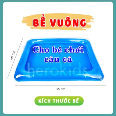 Bể phao câu cá hình vuông cho bé - Trò chơi giáo dục, giảm còn 20.000đ