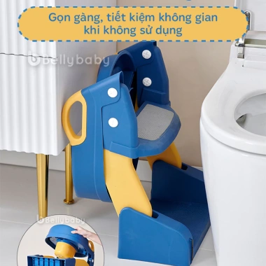 Bệ thu nhỏ bồn cầu bé Belly Baby BT-02 - thang bô vệ sinh nắp đệm da PU, gấp gọn dễ mang, giảm giá 339.000₫ 3