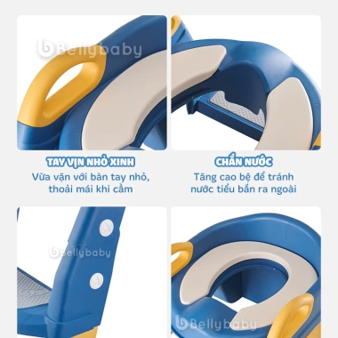 Bệ thu nhỏ bồn cầu bé Belly Baby BT-02 - thang bô vệ sinh nắp đệm da PU, gấp gọn dễ mang, giảm giá 339.000₫ 5