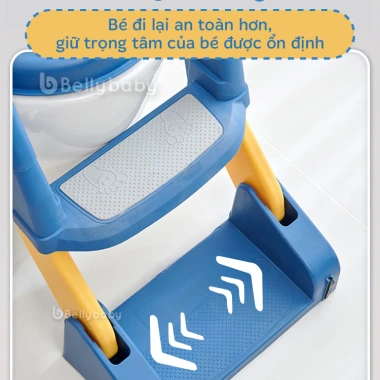 Bệ thu nhỏ bồn cầu bé Belly Baby BT-02 - thang bô vệ sinh nắp đệm da PU, gấp gọn dễ mang, giảm giá 339.000₫ 8