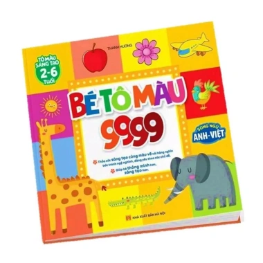 Bé tô màu song ngữ Anh Việt 2-6 tuổi Sách tập tô phát triển trí tuệ giá 40.000 VND 10