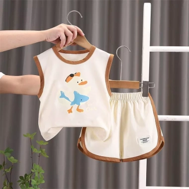 Bé Trai Mùa Hè Cotton Áo Vest Thể Thao Không Tay Hoạt Hình 2 Bộ Giá Ưu Đãi 230k