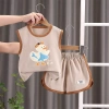 Bé Trai Mùa Hè Cotton Áo Vest Thể Thao Không Tay Hoạt Hình 2 Bộ Giá Ưu Đãi 230k 2