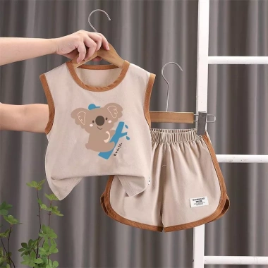Bé Trai Mùa Hè Cotton Áo Vest Thể Thao Không Tay Hoạt Hình 2 Bộ Giá Ưu Đãi 230k