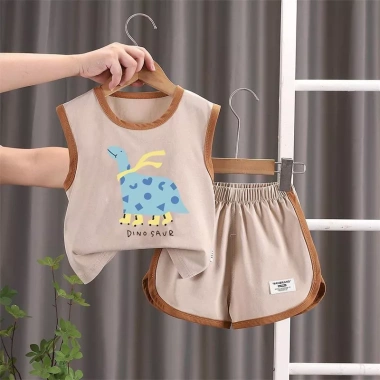 Bé Trai Mùa Hè Cotton Áo Vest Thể Thao Không Tay Hoạt Hình 2 Bộ Giá Ưu Đãi 230k