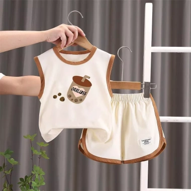 Bé Trai Mùa Hè Cotton Áo Vest Thể Thao Không Tay Hoạt Hình 2 Bộ Giá Ưu Đãi 230k