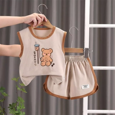 Bé Trai Mùa Hè Cotton Áo Vest Thể Thao Không Tay Hoạt Hình 2 Bộ Giá Ưu Đãi 230k