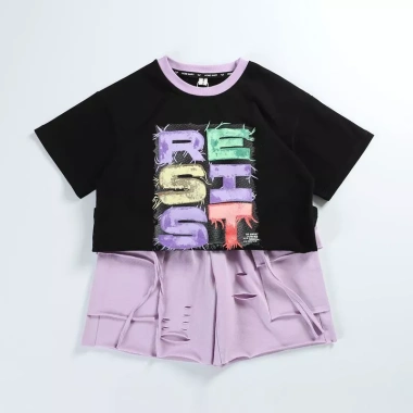 Bé Trai Mùa Hè Cotton Tay Ngắn In Hình Top và Quần Short Hàn Quốc 2 Chiếc Giá Ưu Đãi