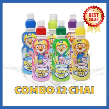 Bé từ 3 tuổi Combo 6 chai nước trái cây PORORO 235ml đủ hương vị giá ưu đãi 135k 10