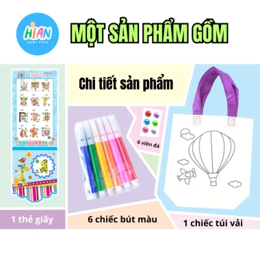 Bé Tự Tô Màu Túi Vải Canvas Đồ Chơi Thủ Công Sáng Tạo Thỏa Sức Vẽ 20.000 2 Bé Tự Tô Màu Túi Vải Canvas Đồ Chơi Thủ Công Sáng Tạo Thỏa Sức Vẽ 20.000 2