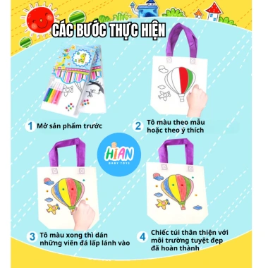 Bé Tự Tô Màu Túi Vải Canvas Đồ Chơi Thủ Công Sáng Tạo Thỏa Sức Vẽ 20.000 3 Bé Tự Tô Màu Túi Vải Canvas Đồ Chơi Thủ Công Sáng Tạo Thỏa Sức Vẽ 20.000 3