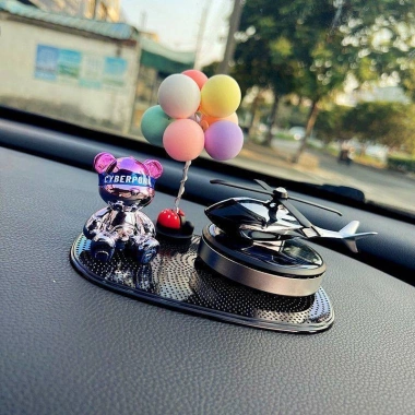 Bear Auto Perfume cho ô tô: Hương thơm lâu dài, nhẹ, Đồ trang trí trực thăng năng lượng mặt trời