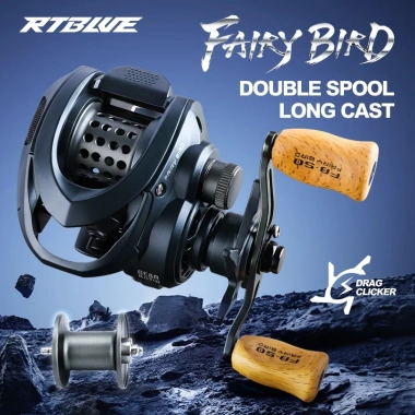 BEARKING RTBLUE Fairy Bird Reel Baitcasting 7:1 Gấp Đôi, Phanh Từ Tính 5KG, 5KG Kéo Tối Đa - Giá 440.000đ