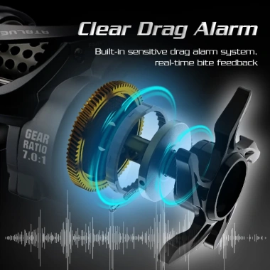 BEARKING RTBLUE Fairy Bird Reel Baitcasting 7:1 Gấp Đôi, Phanh Từ Tính 5KG, 5KG Kéo Tối Đa - Giá 440.000đ