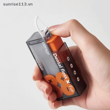Beauty Flos Dispenser 10 Hộp Bảo Quản Floss Pick Tự Động Đổ Lại Vệ Sinh Răng Miệng 2