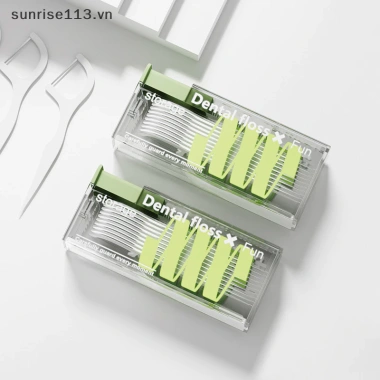 Beauty Flos Dispenser 10 Hộp Bảo Quản Floss Pick Tự Động Đổ Lại Vệ Sinh Răng Miệng 3