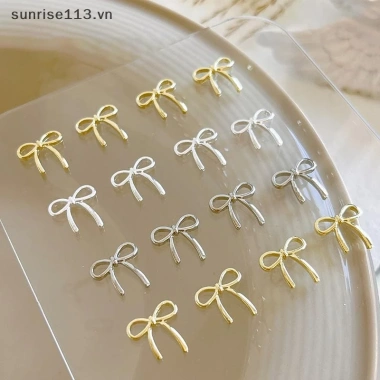 Beauty VN 10 nơ Deco Nail Art 3D Bạc Vàng - Trang trí móng tay, chỉ 25.850 VND