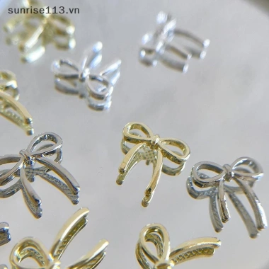 Beauty VN 10 nơ Deco Nail Art 3D Bạc Vàng - Trang trí móng tay, chỉ 25.850 VND