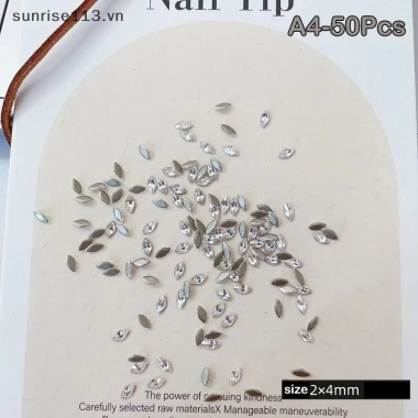Beauty VN 50 chiếc 3D Zircon Marquise - Kim cương giả móng tay, phụ kiện