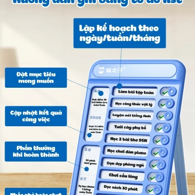 Bee Edu Bảng kế hoạch To-Do List cho trẻ - Theo dõi học tập, rèn luyện kỷ luật, hỗ trợ học sinh - Giá chỉ 15.900₫ 2