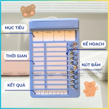 Bee Edu Bảng kế hoạch to-do list SC175 cho trẻ - Theo dõi công việc hàng ngày, kèm giấy tặng - Giá 15.900₫