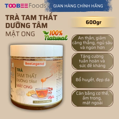 BeeLegend Trà Tam Thất Dưỡng Tâm Mật Ong 600g - 5 Thảo Dược An Thần, Bổ Huyết, Giá Ưu Đãi 192k 2
