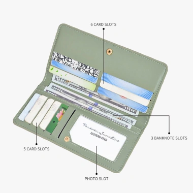 BELLEZZA PURA Ví Chống Trộm Nữ RFID PU Siêu Mỏng, Túi Thẻ Tín Dụng, Dây Kéo, Giá Ưu Đãi 80.027₫ 5