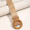 Bện Nữ Cotton Vải Lanh Thắt Lưng Gỗ Eo Cincher Tròn Nhật Bản - Nút Trang Trí Quần Dây Đeo Giá 65.764 VND 3