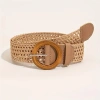 Bện Nữ Cotton Vải Lanh Thắt Lưng Gỗ Eo Cincher Tròn Nhật Bản - Nút Trang Trí Quần Dây Đeo Giá 65.764 VND 5