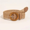 Bện Nữ Cotton Vải Lanh Thắt Lưng Gỗ Eo Cincher Tròn Nhật Bản - Nút Trang Trí Quần Dây Đeo Giá 65.764 VND 6