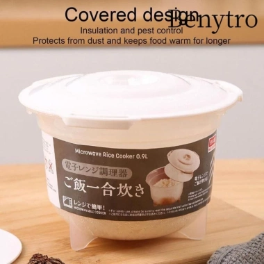 Benytro Bát Nấu Cơm Lò Vi Sóng Đa Năng - Hộp Đựng Cơm Nắp Chịu Nhiệt Cao, Di Động