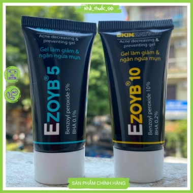 Benzoyl Peroxide EZOYB 5-10% - Kem giảm mụn trứng cá, trị mụn bọc, chỉ 42.153 VND