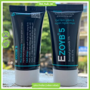 Benzoyl Peroxide EZOYB 5-10% - Kem giảm mụn trứng cá, trị mụn bọc, chỉ 42.153 VND