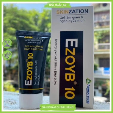 Benzoyl Peroxide EZOYB 5-10% - Kem giảm mụn trứng cá, trị mụn bọc, chỉ 42.153 VND