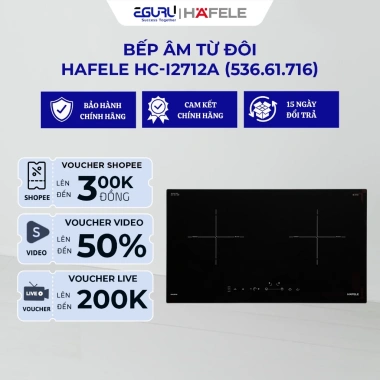 Bếp âm từ đôi Hafele HC-I2.712A 71.5cm – Gọn nhẹ, an toàn, hàng chính hãng, giá ưu đãi