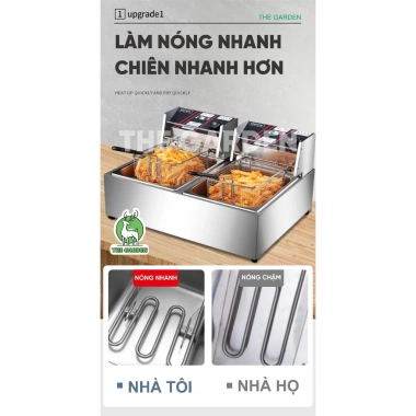 Bếp chiên ngập dầu SUNNY SN01S 12L inox 2.500W - Bảo hành 12 tháng - Giá 459.500₫ 4