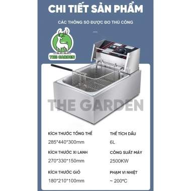 Bếp chiên ngập dầu SUNNY SN01S 12L inox 2.500W - Bảo hành 12 tháng - Giá 459.500₫ 8