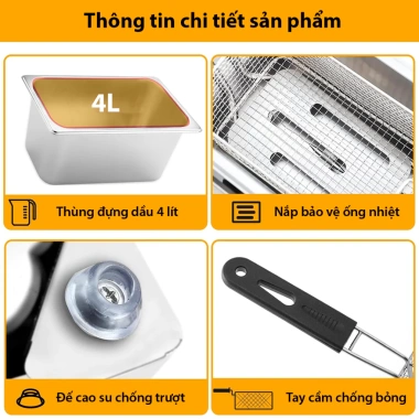 Bếp Chiên Nhúng 3L - Tiết Kiệm, Đánh Giá Cao, Giá 455.000₫ giảm từ 546.000₫ 6