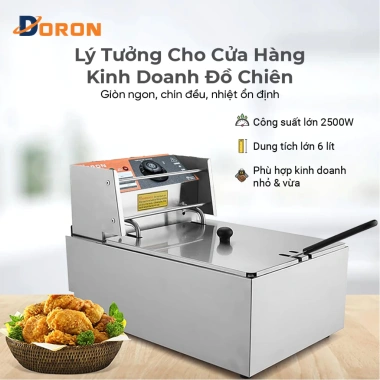 Bếp chiên nhúng điện DORON 2.500W- gia nhiệt kép, nóng nhanh, sôi mạnh, chỉ 305.000đ 4