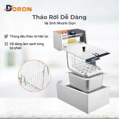 Bếp chiên nhúng điện DORON 2.500W- gia nhiệt kép, nóng nhanh, sôi mạnh, chỉ 305.000đ 5