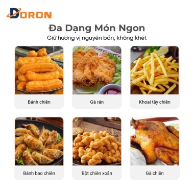 Bếp chiên nhúng điện DORON 2.500W- gia nhiệt kép, nóng nhanh, sôi mạnh, chỉ 305.000đ 9